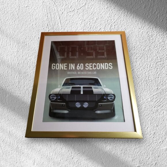 Art Print "GONE IN 60 SECONDS" 8x10 Framed Matted Print - Picture 5 of 6